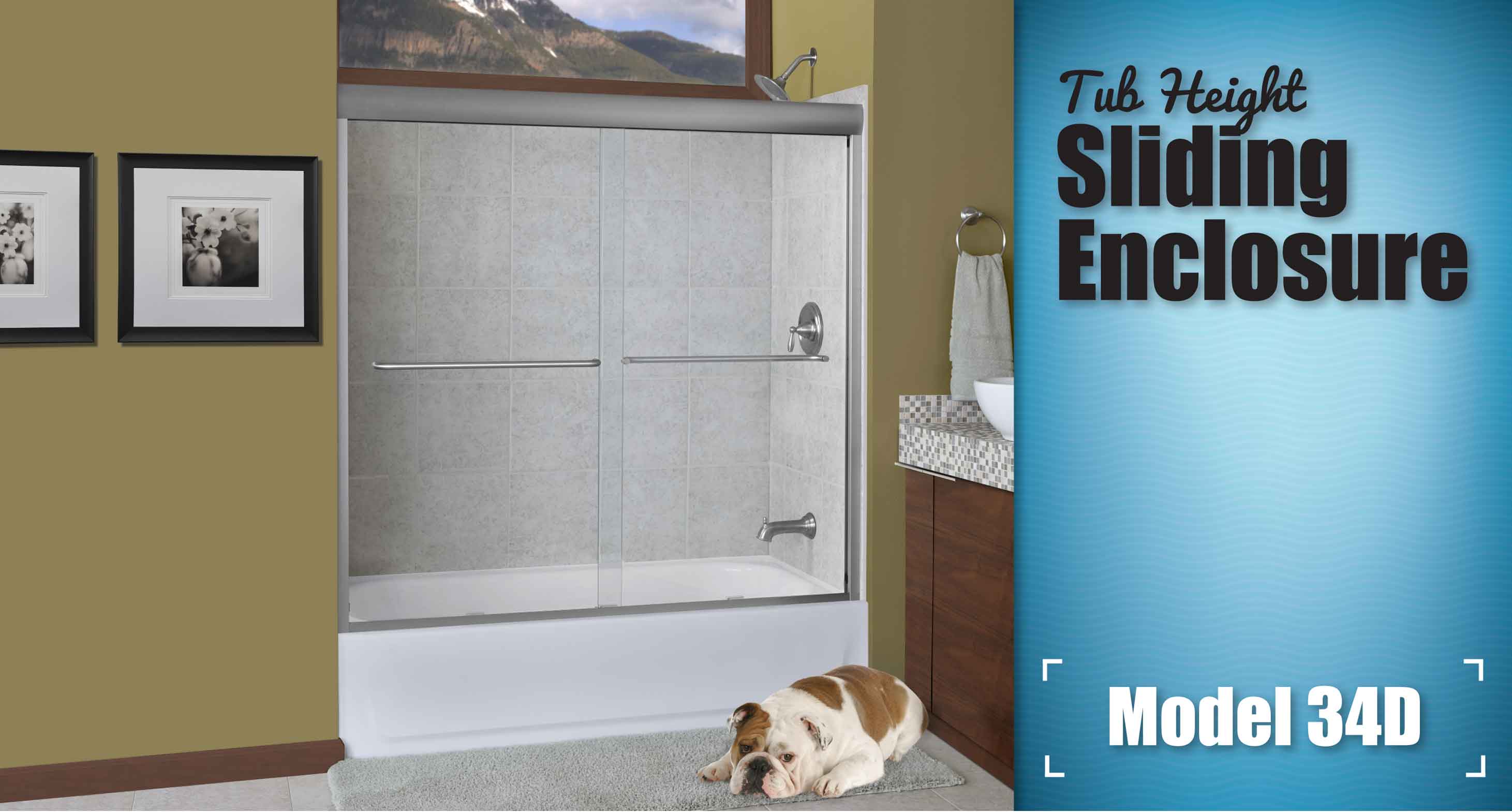 34D WaterFall Bath Enclosures