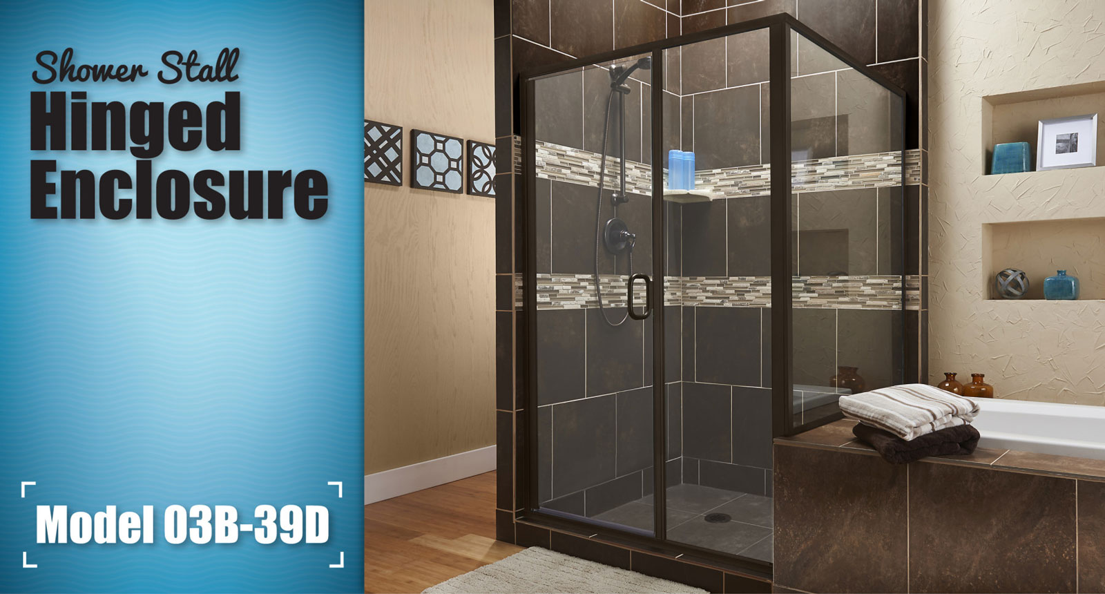 Featured Hinged Enclosures WaterFall Bath Enclosures